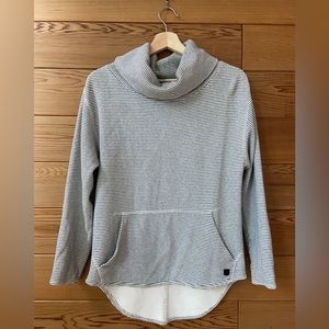 “Burton Elmore cowl neck pullover striped sweater”